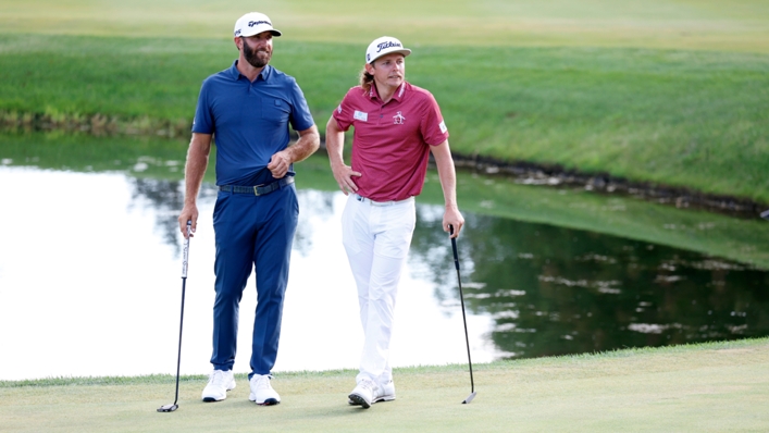 Cameron Smith (right) is ranked third in the world, but Dustin Johnson has dropped down to 23