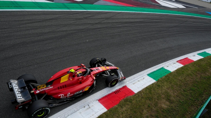 Birthday boy Carlos Sainz finished fastest in second practice for the Italian Grand Prix (Luca Bruno/AP)