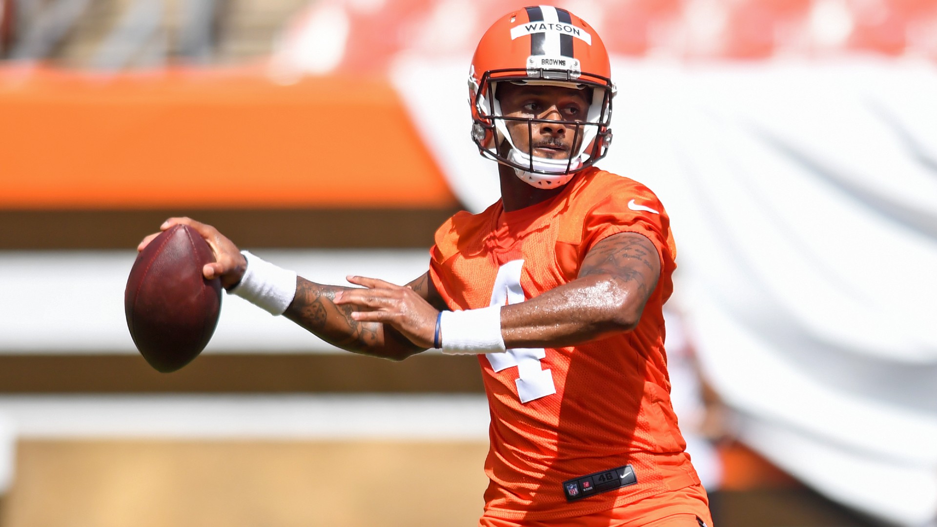 Deshaun Watson during the Browns' mandatory minicamp