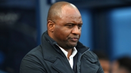 Crystal Palace boss Patrick Vieira was confronted by a fan during a pitch invasion after his team lost to Everton