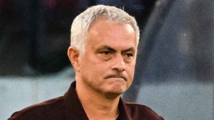 Jose Mourinho was sent to the stands during Roma's defeat