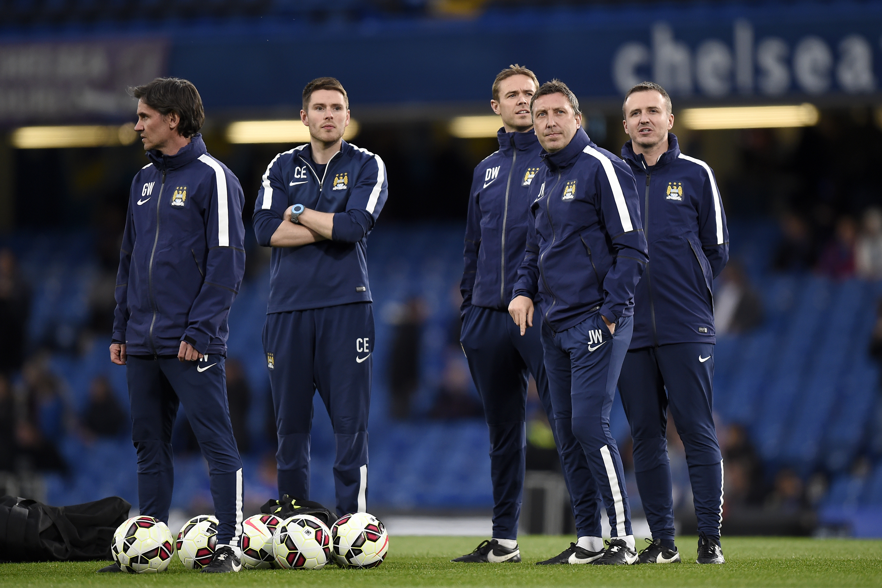 Jason Wilcox (second right) during his time with Manchester City