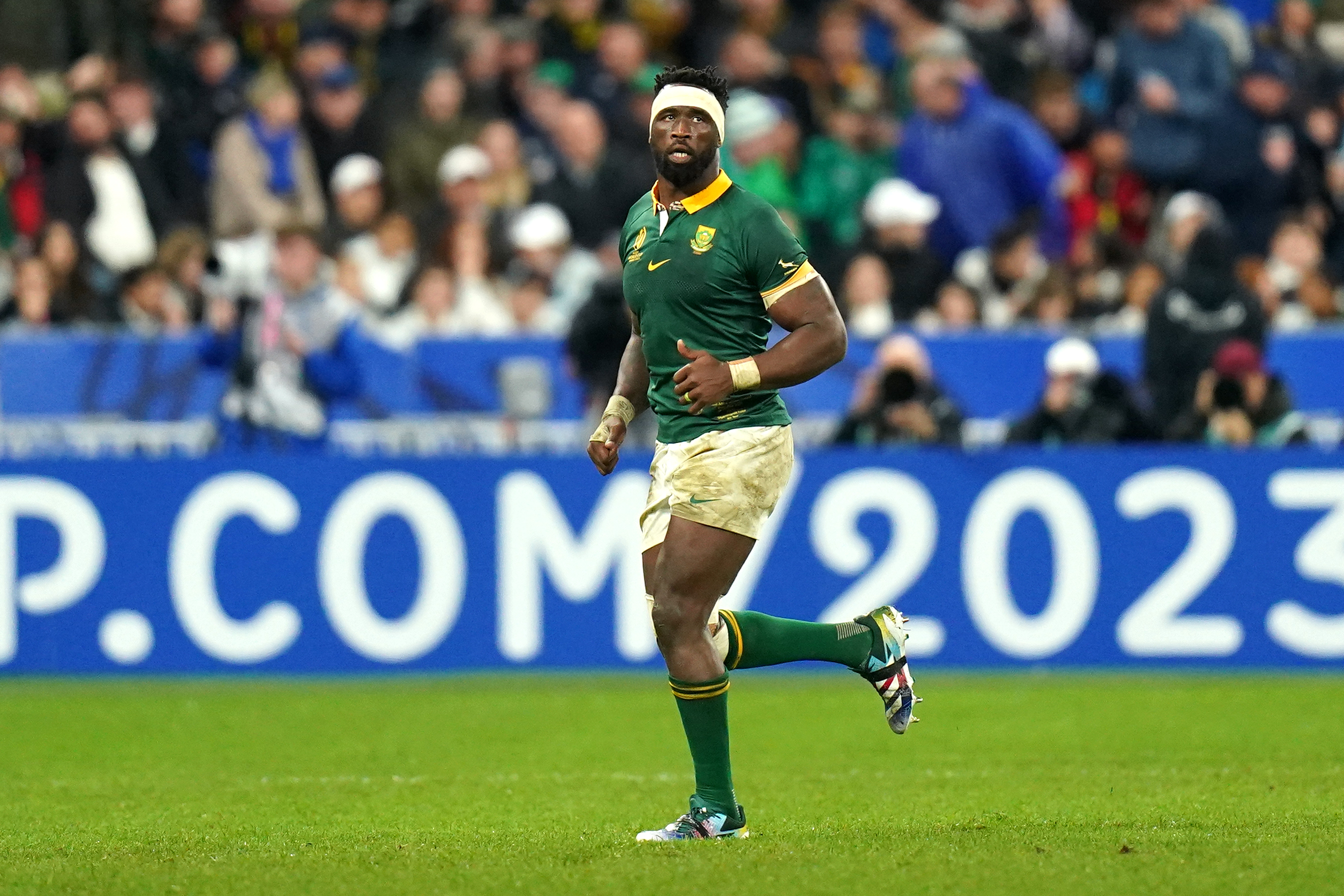 South Africa captain Siya Kolisi was sin-binned in second half