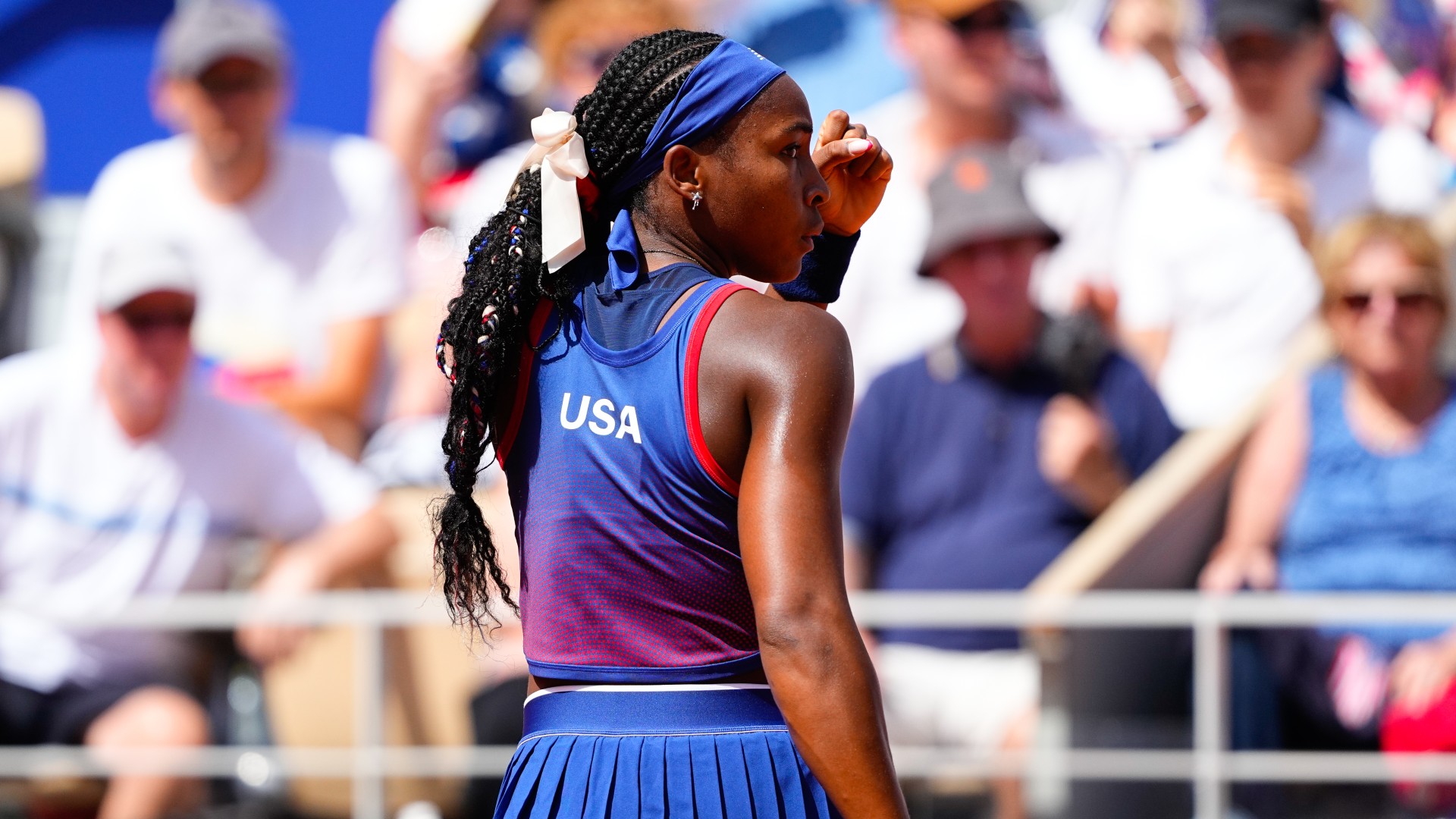 Gauff spats with umpire as Olympics singles hopes end in tears