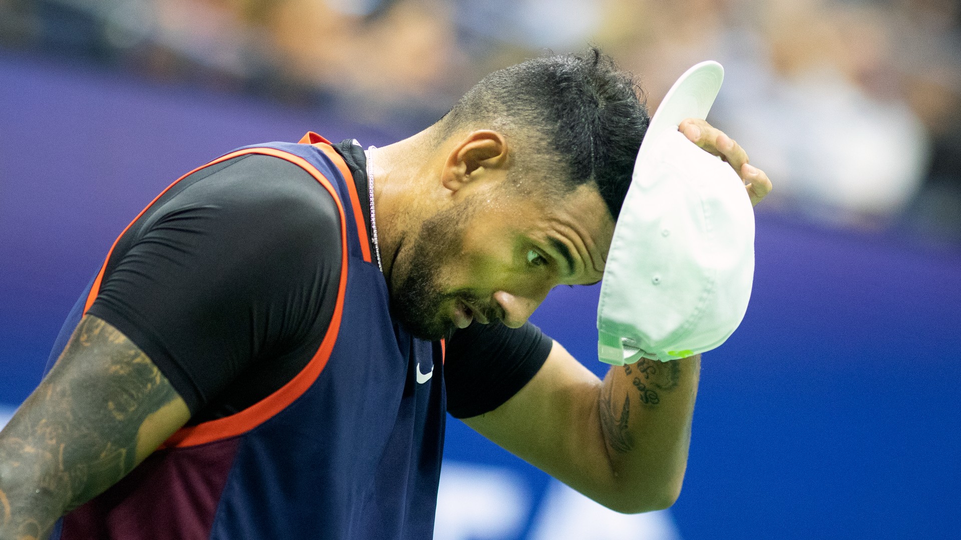 Nick Kyrgios in action at the US Open