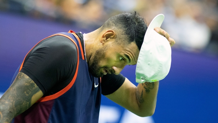 Nick Kyrgios in action at the US Open