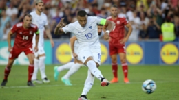 Kylian Mbappe scored a penalty for France (Joao Matos/AP)