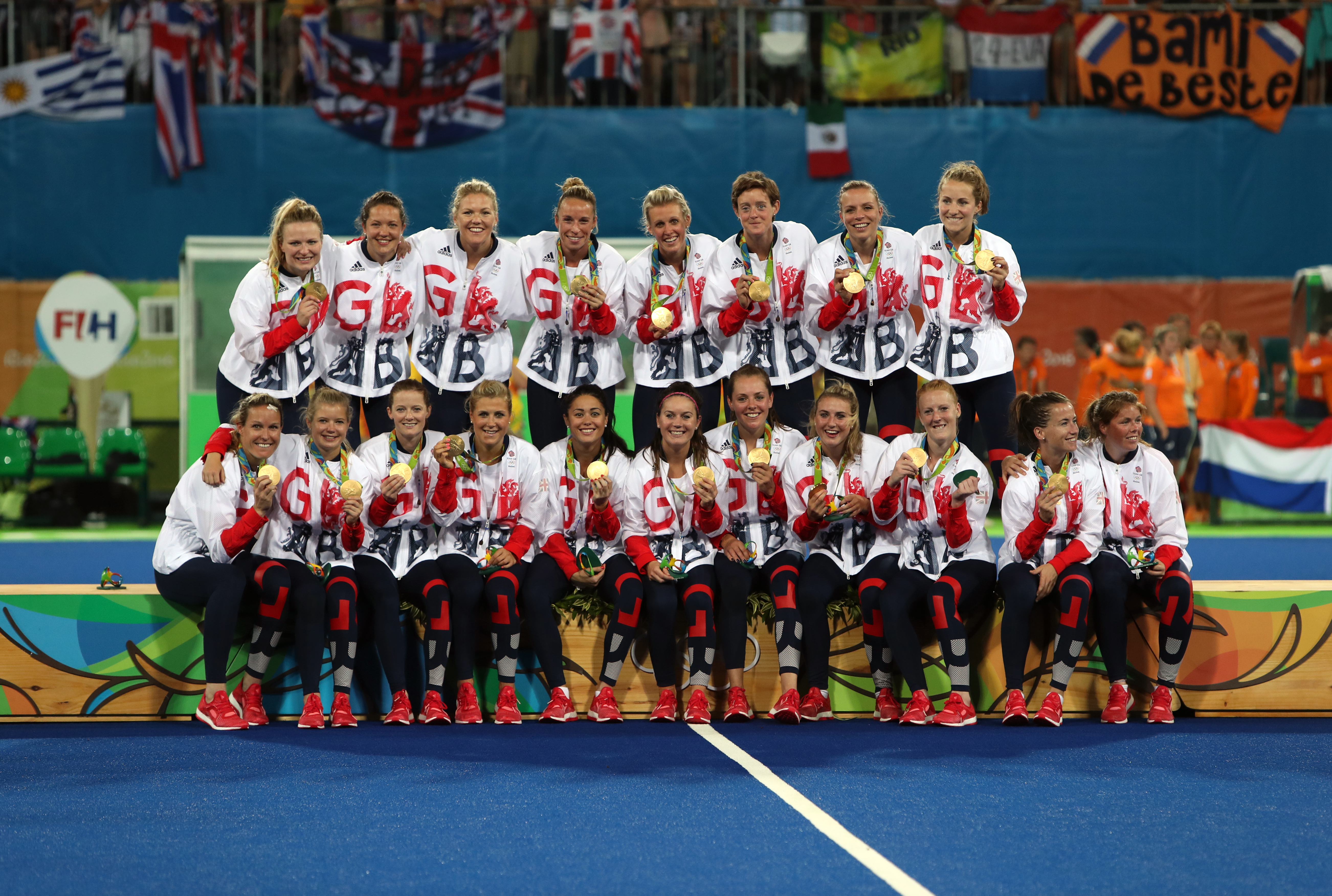 Emma Gardner, not pictured, helped TeamGB win Olympic women's hockey gold in Rio de Janeiro in 2016