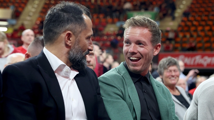 Bayern sporting director Hasan Salihamidzic with Julian Nagelsmann last year