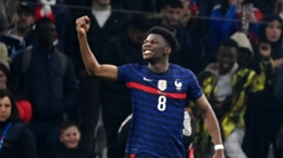 Aurelien Tchouameni celebrates scoring France's winner against Ivory Coast