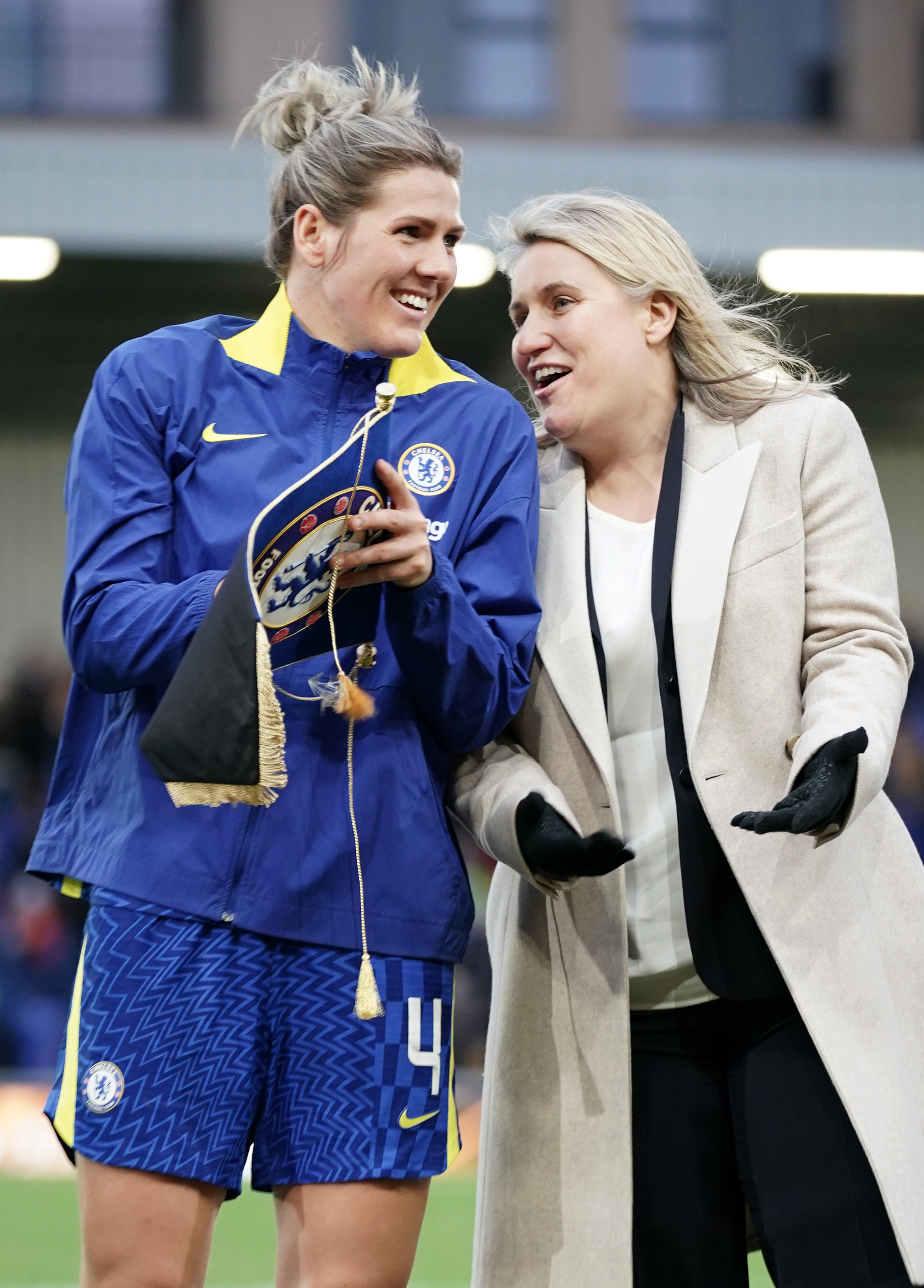 Chelsea boss Hayes (right) is a