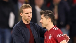 Robert Lewandowski and Bayern coach Julian Nagelsmann