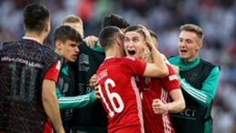 Hungary celebrate against England