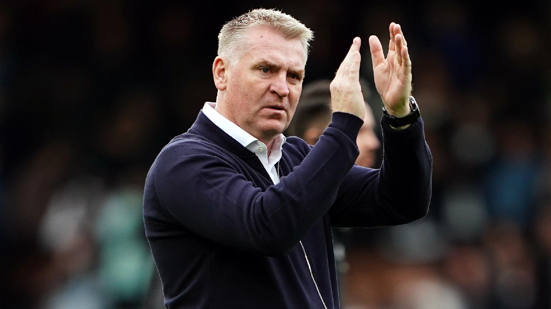 Dean Smith is battling to keep Leicester up (Zac Goodwin/PA)