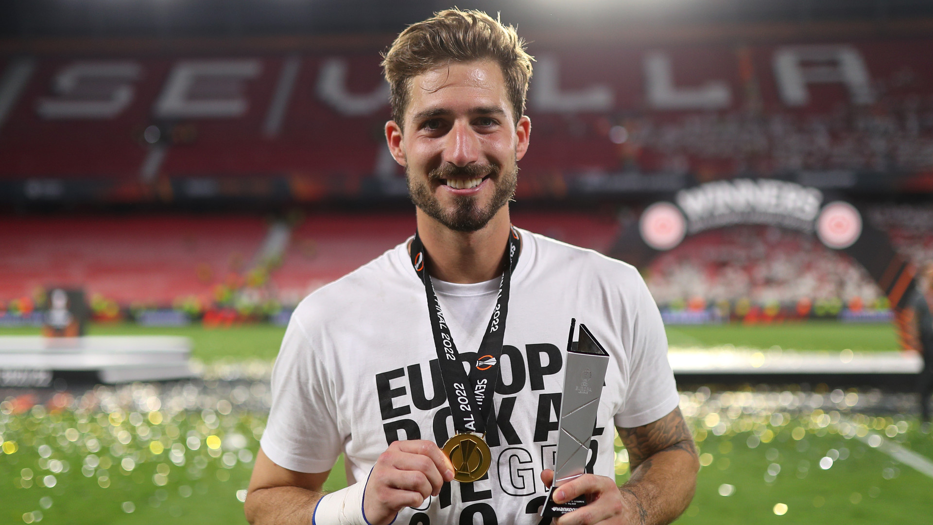 Eintracht Frankfurt's Kevin Trapp after the Europa League final