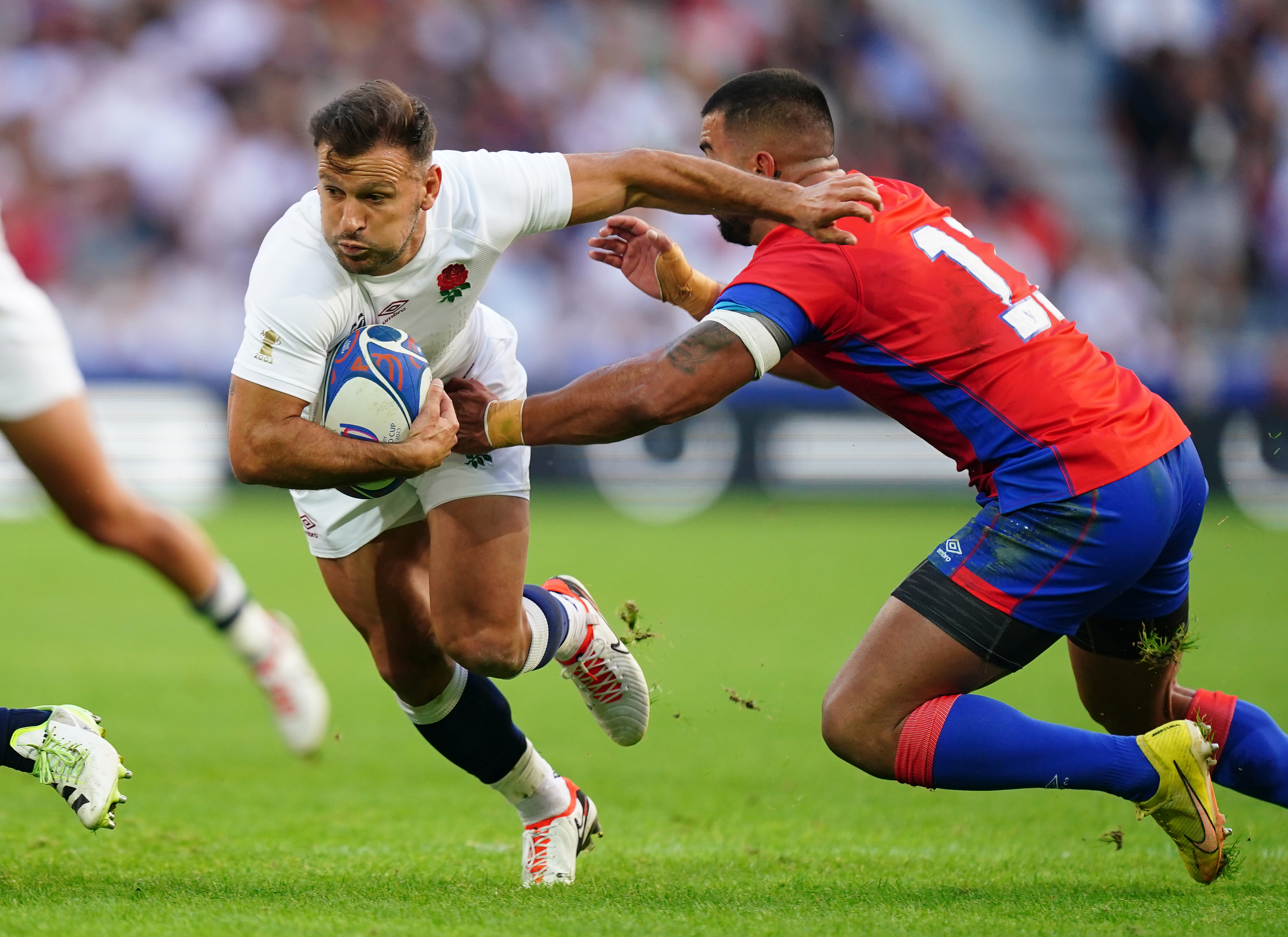 England’s Danny Care is tackled by Chile’s Matias Garafulic