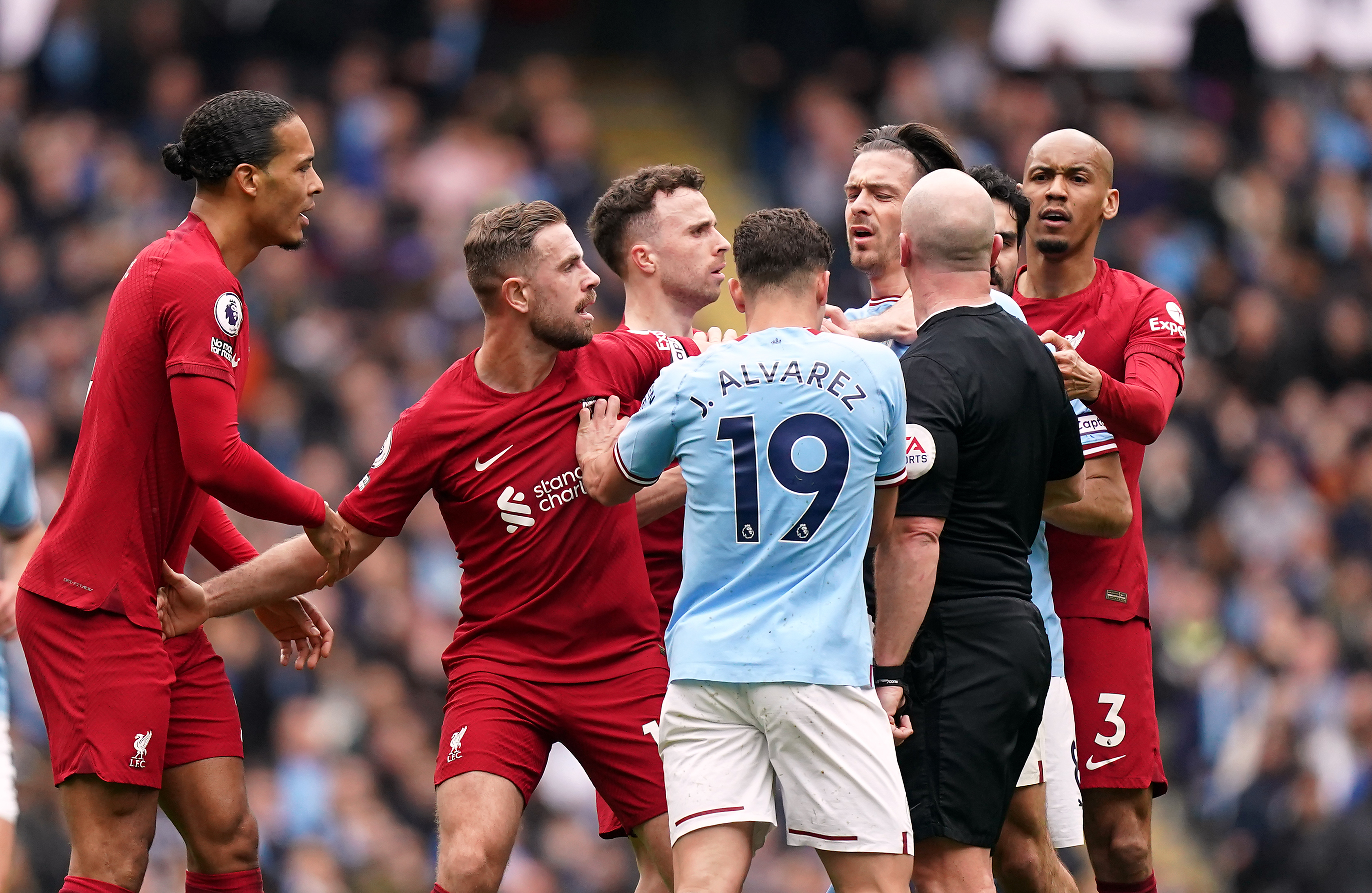 Players surround referees could be a thing of the past if they are replaced