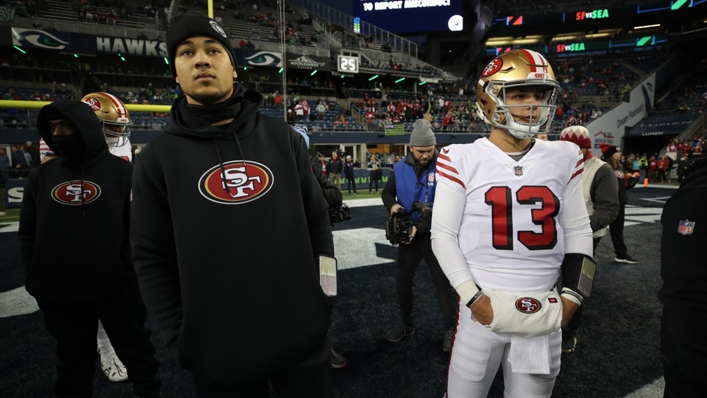 49ers quarterbacks Trey Lance and Brock Purdy