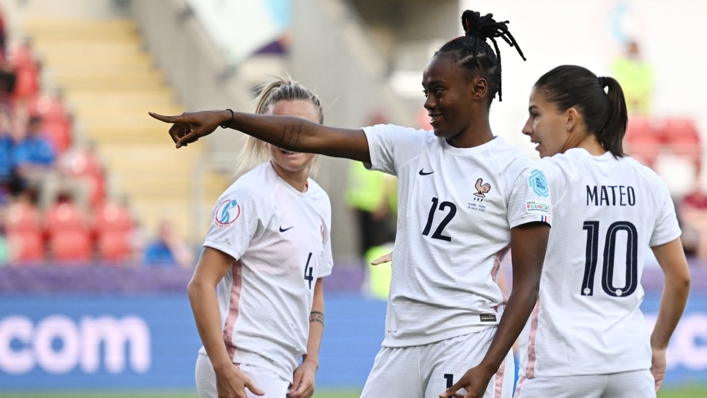 Melvine Malard opened the scoring for France in their final Group D game