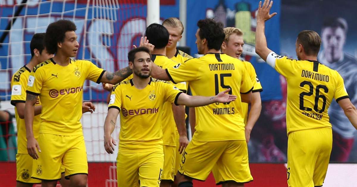 Rb Leipzig 0 2 Borussia Dortmund Haaland Double Wraps Up Second Spot In Bundesliga