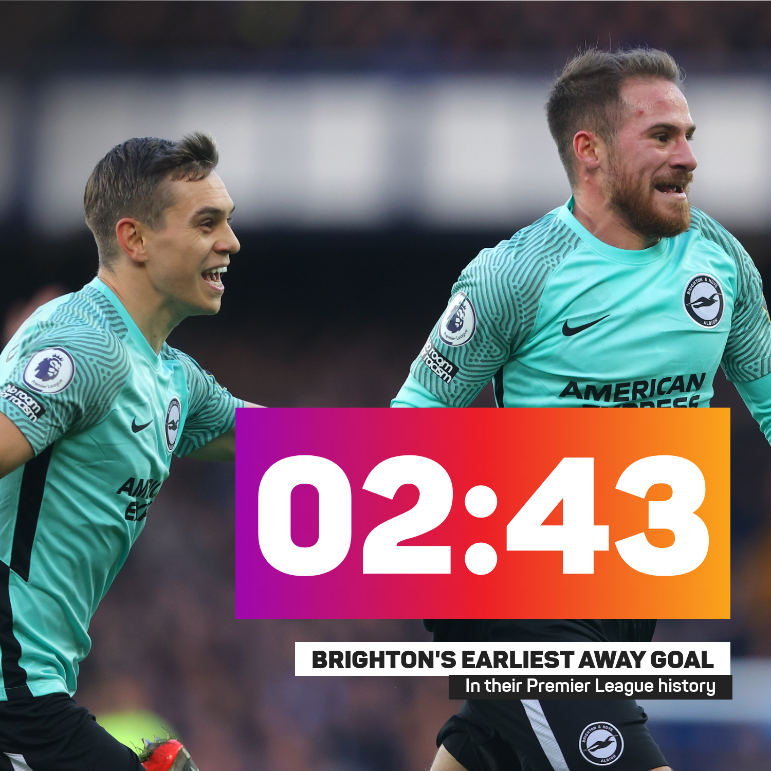Brighton scored early on against Everton