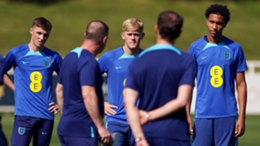 Alfie Devine, Lewis Hall and Bashir Humphreys trained with the England senior squad on Tuesday (Martin rickett/PA)