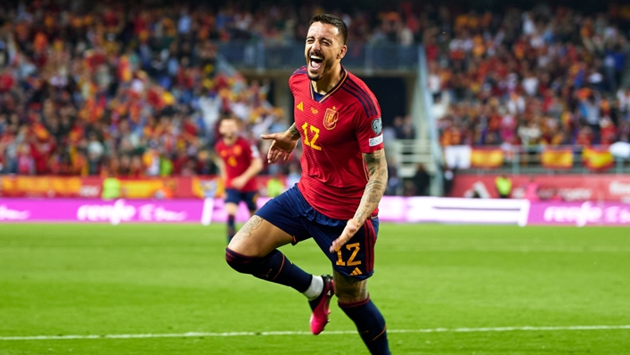 Joselu celebrates a memorable Spain debut