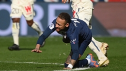 Neymar suffered an ankle injury against Lille