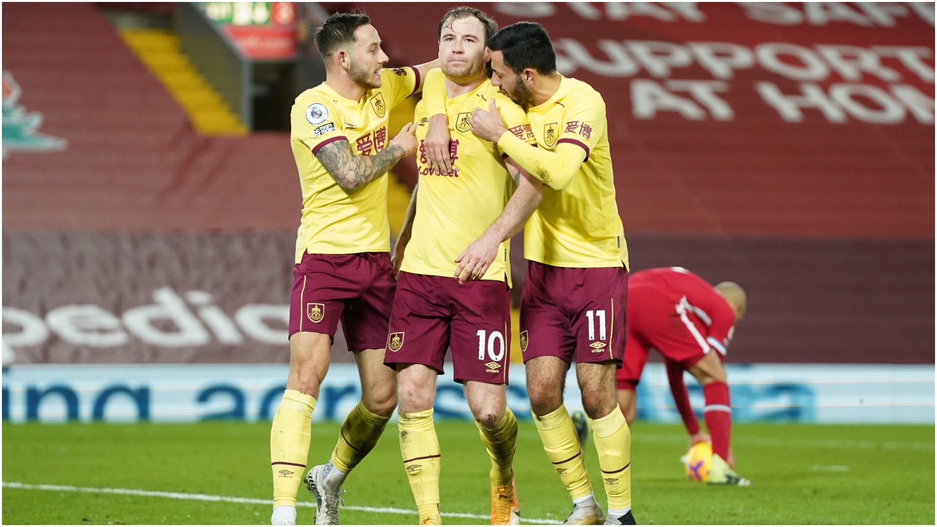 Liverpool 0-1 Burnley: Barnes penalty ends Reds' unbeaten run at Anfield