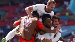 England celebrate Raheem Sterling's goal against Croatia