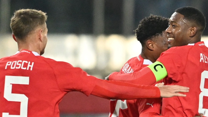 David Alaba scored a stunning free-kick as Austria downed Italy