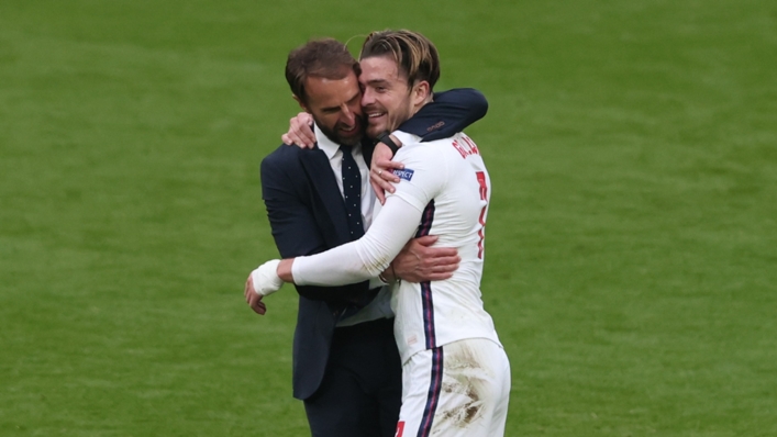 Gareth Southgate embraces Jack Grealish