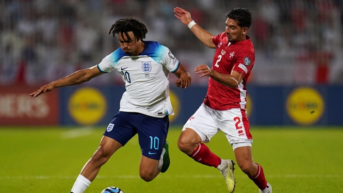 Trent Alexander-Arnold (left) shined in midfield for England against Malta (Nick Potts/PA).