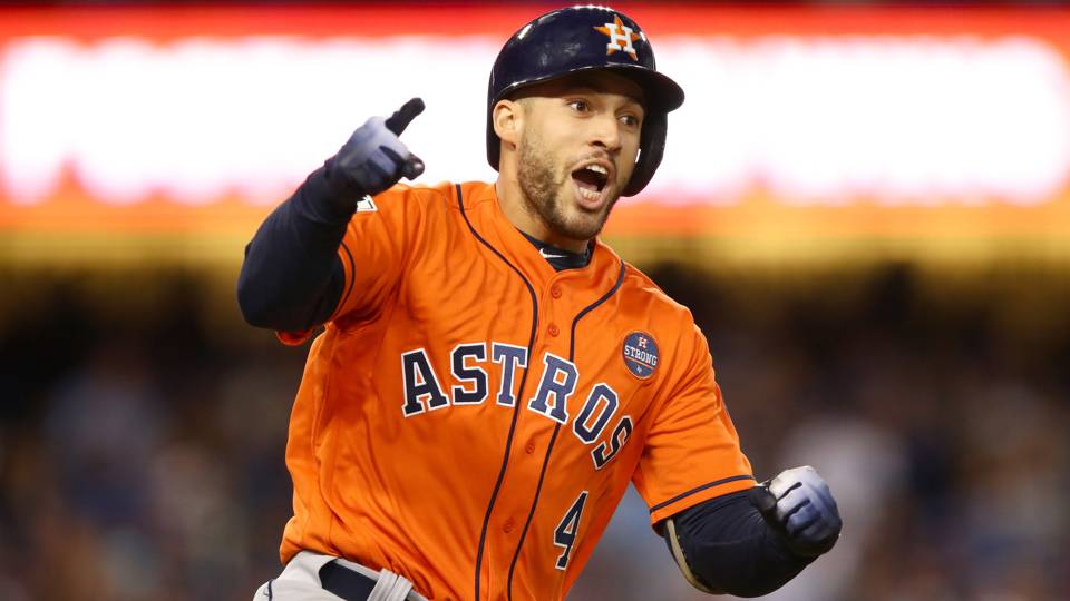 Family of George Springer. Left to right, father George Springer, Jr.,  sister Lena (holding Nicole's son, Bryce), fiancee C…