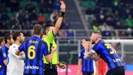 Milan Skriniar was sent off against Empoli