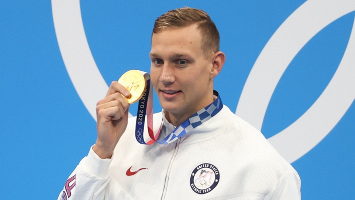 Caeleb Dressel won five gold medals for the United States