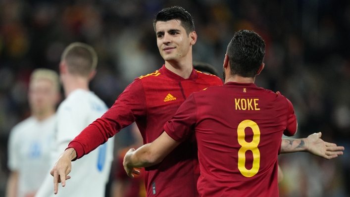 Alvaro Morata was star of the show for Spain in the victory over Iceland.