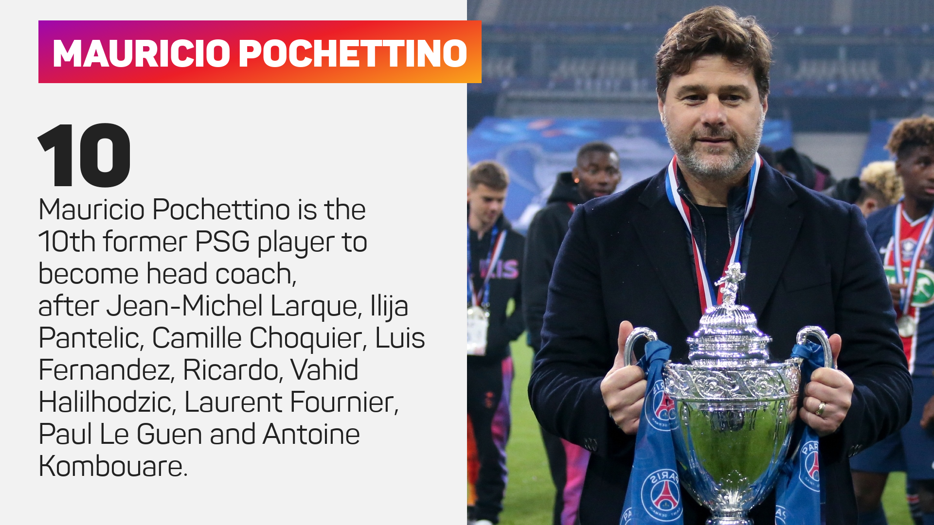 Mauricio Pochettino the 10th former PSG player to become coach