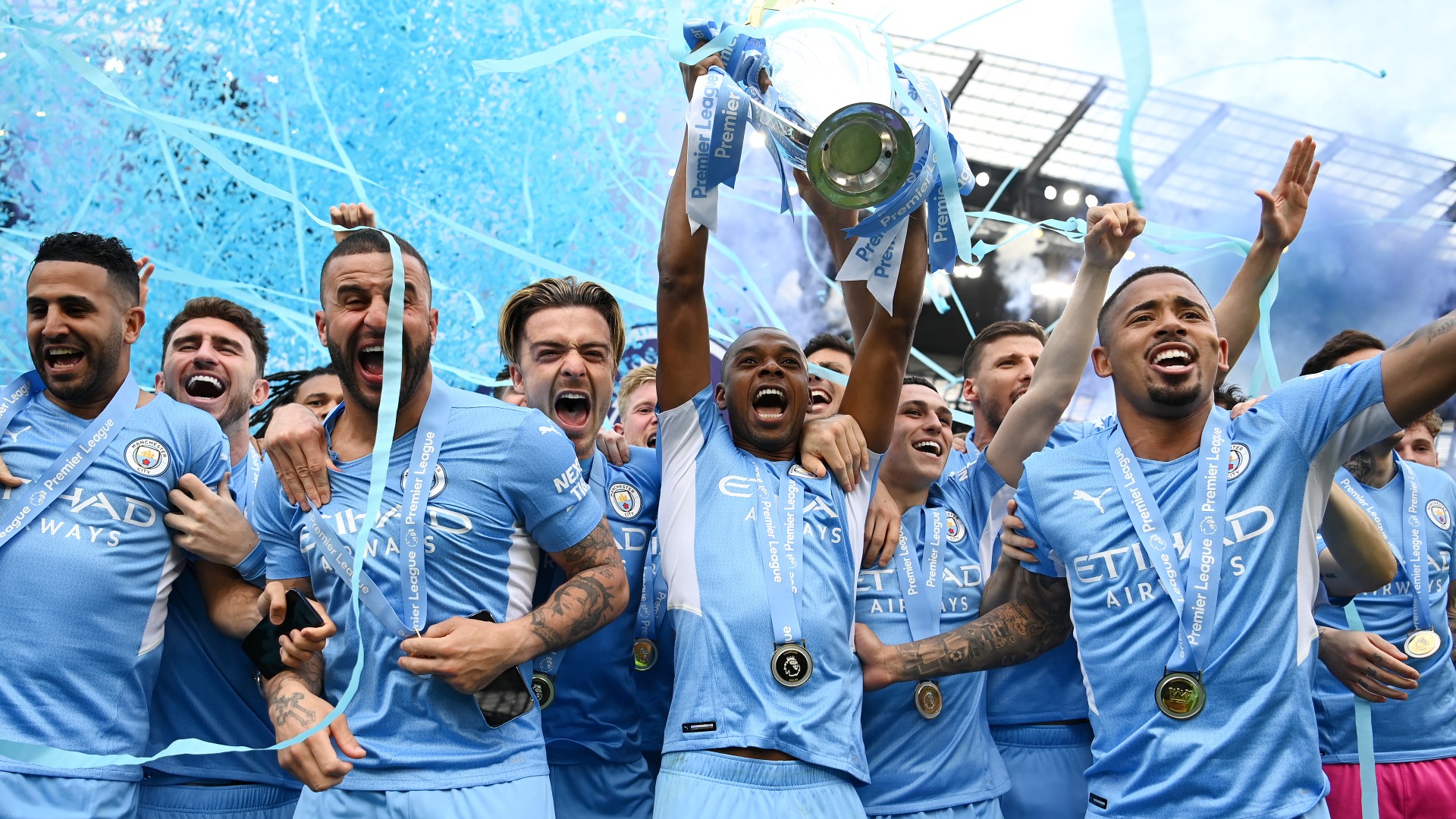 Manchester City won the title for a fourth time under Pep Guardiola in 2021-22