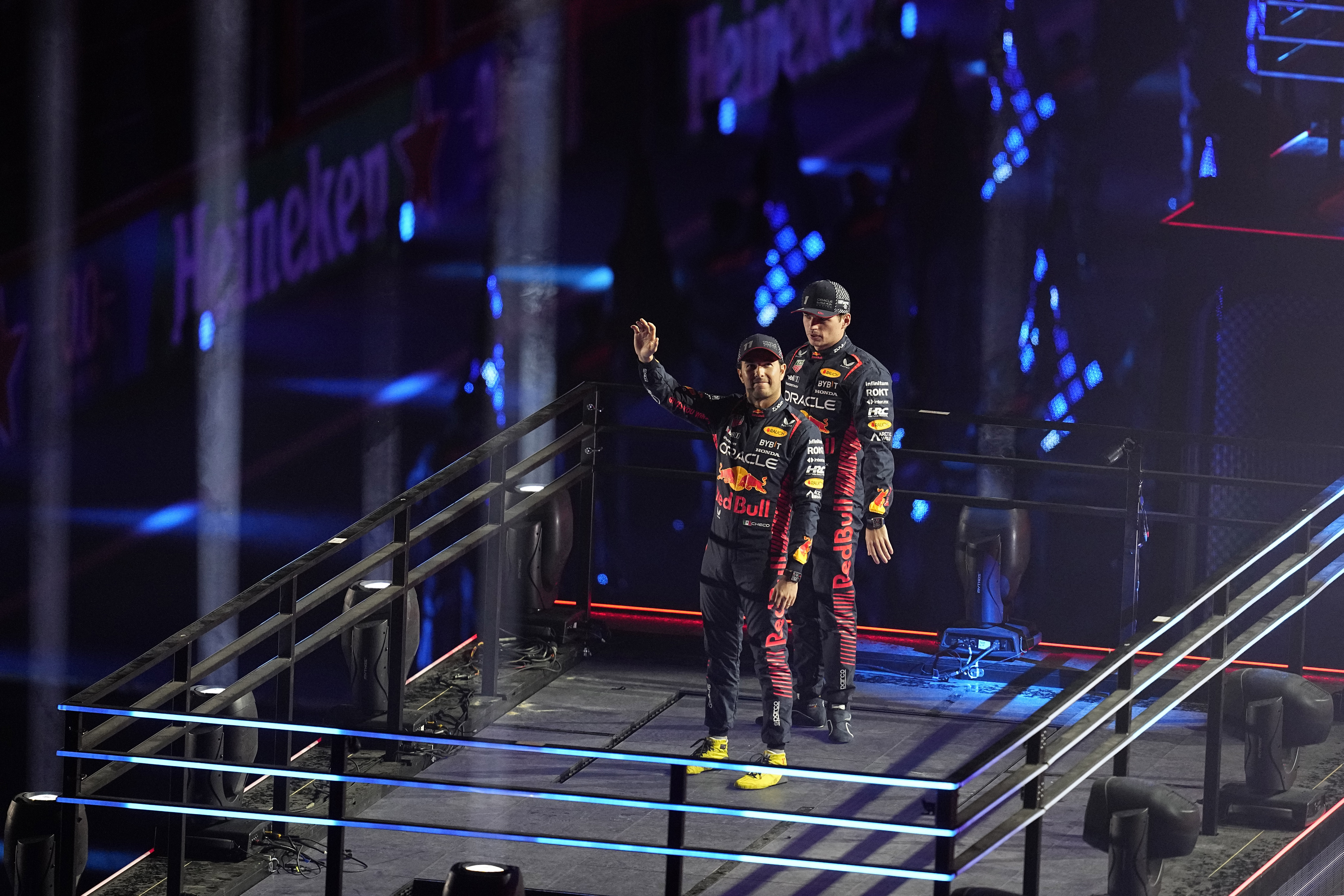 Sergio Perez and Max Verstappen