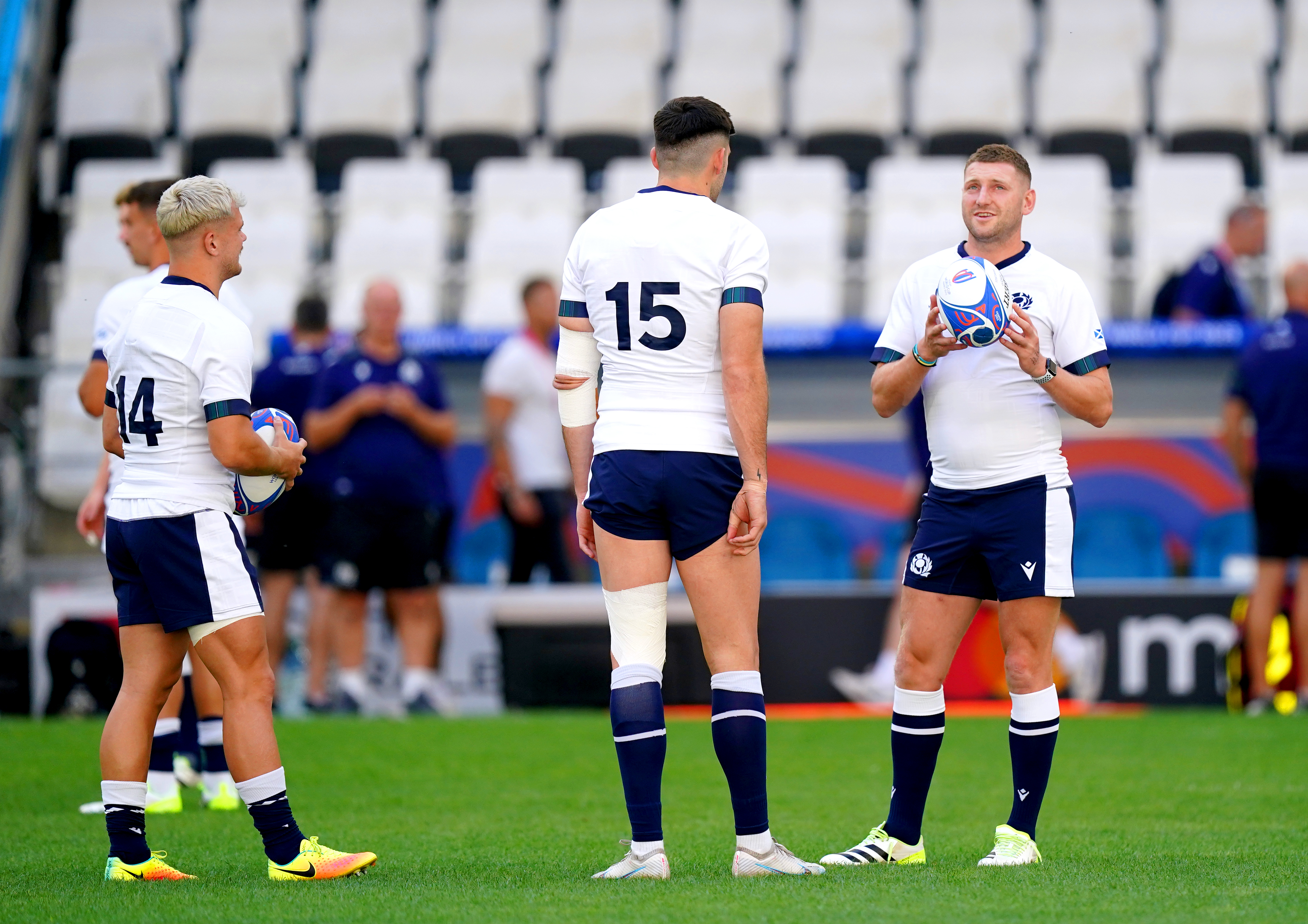 Darcy Graham, Blair Kinghorn and Finn Russell