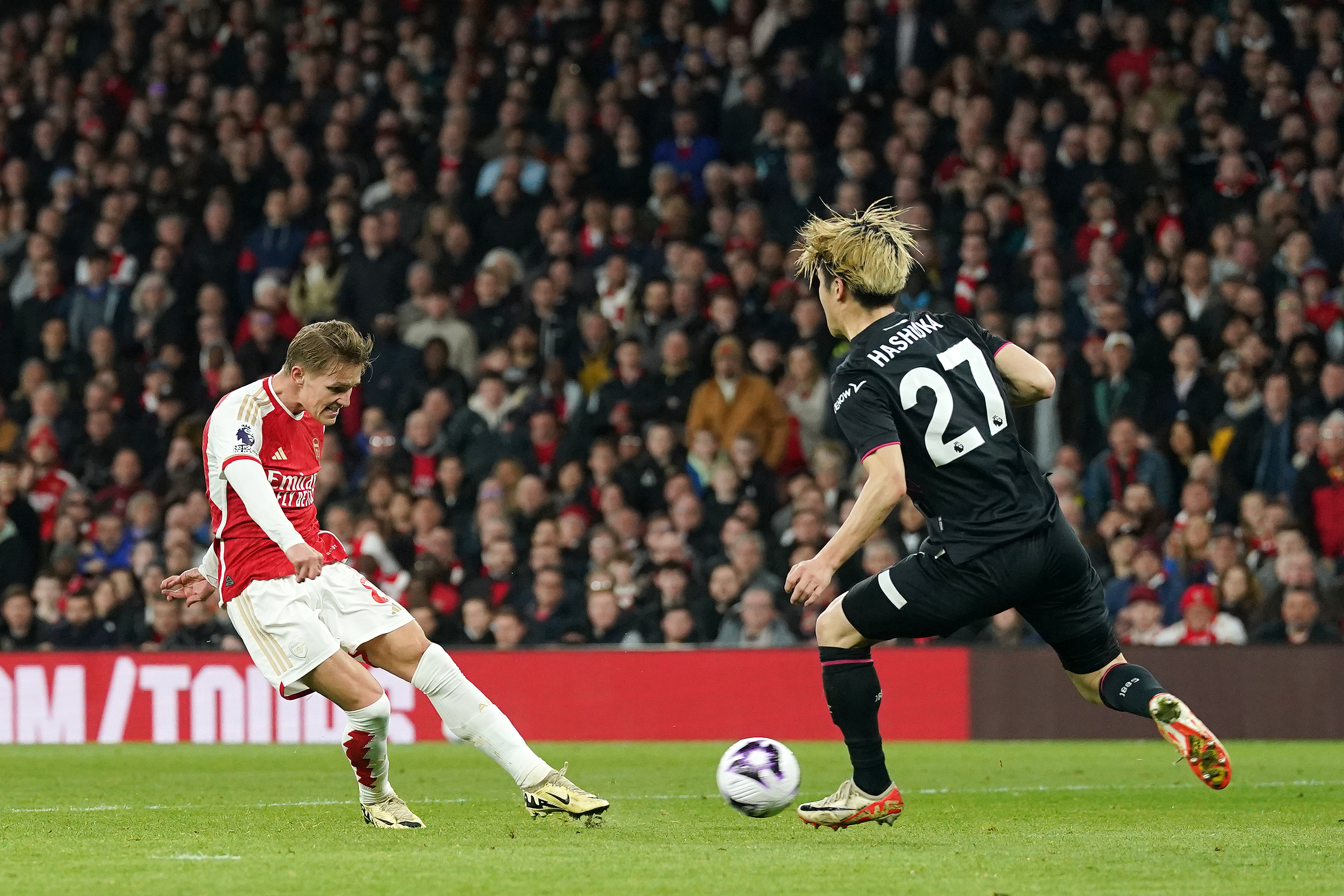 Martin Odegaard fires Arsenal into the lead