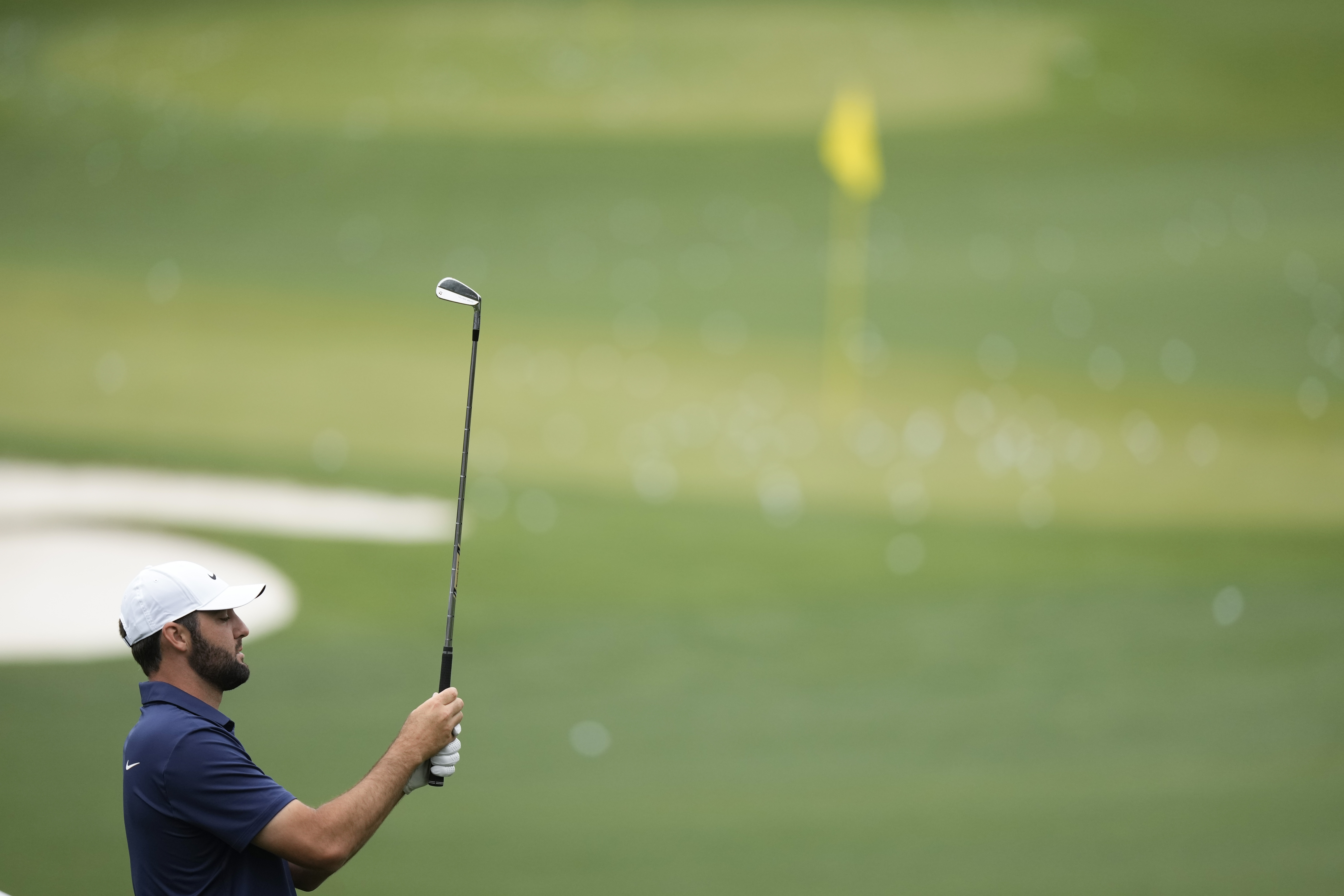 Scottie Scheffler is a short-priced favourite to win a second green jacket (AP Photo/Charlie Riedel)