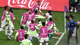Ghana celebrate Mohammed Kudus' second goal against South Korea