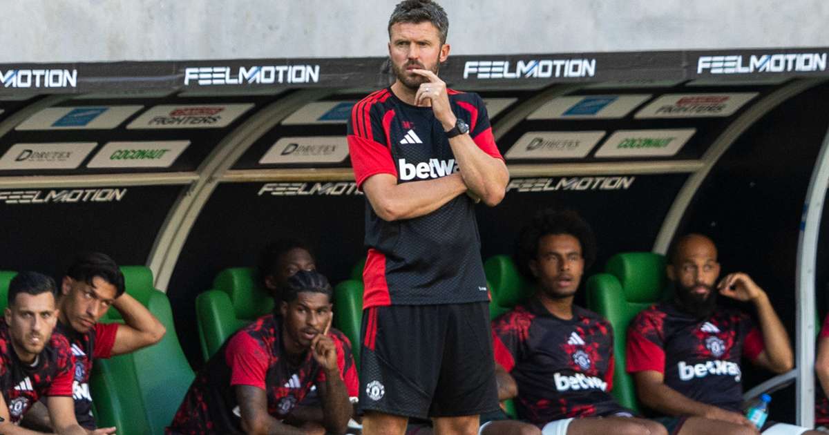 Michael Carrick speaking after Manchester United pre-season