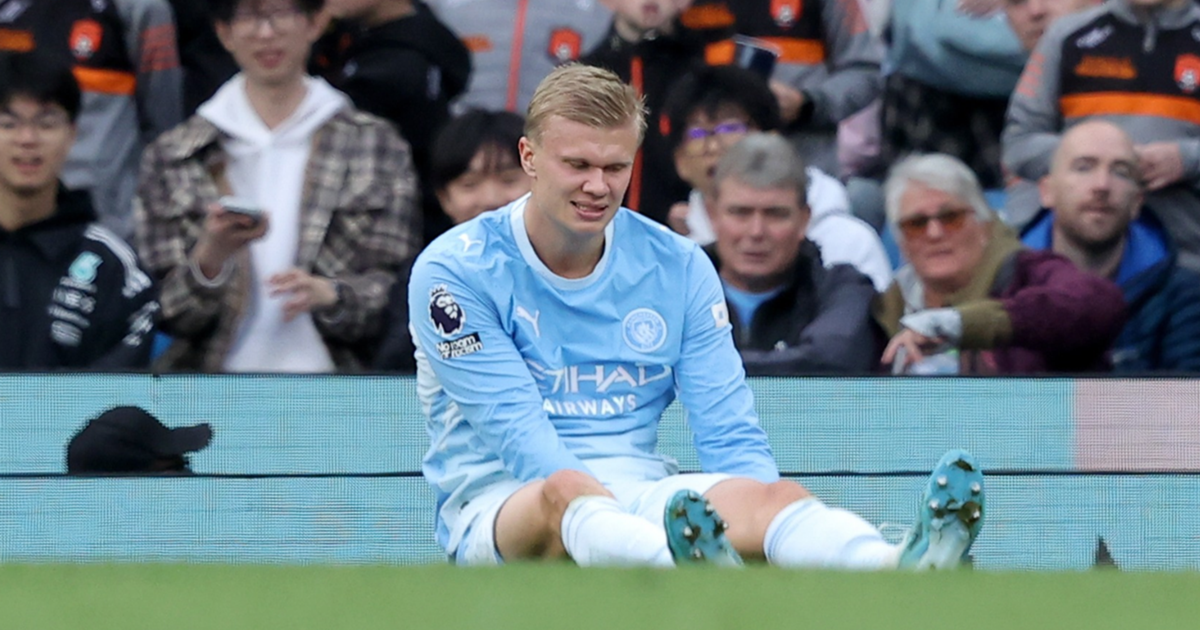Erling Haaland in action for Manchester City