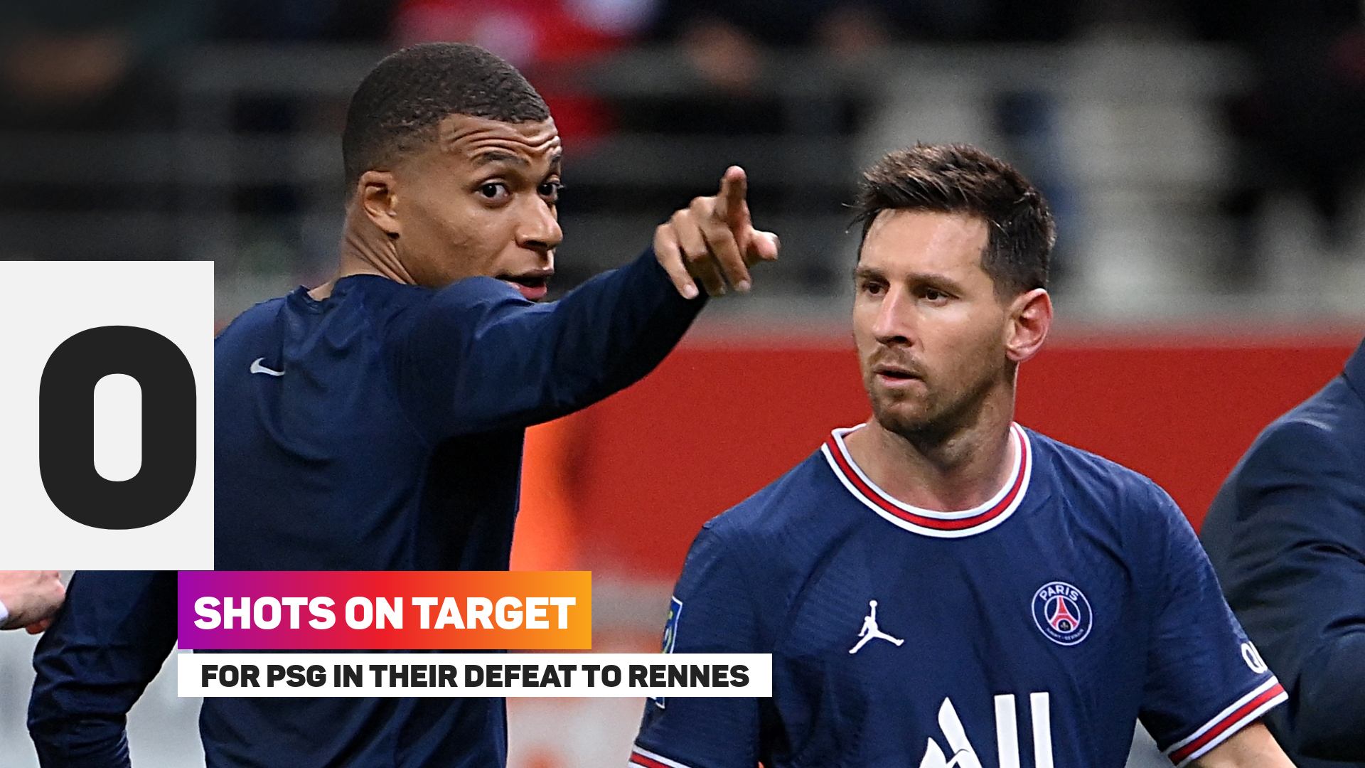 PSG did not have a shot on target against Rennes