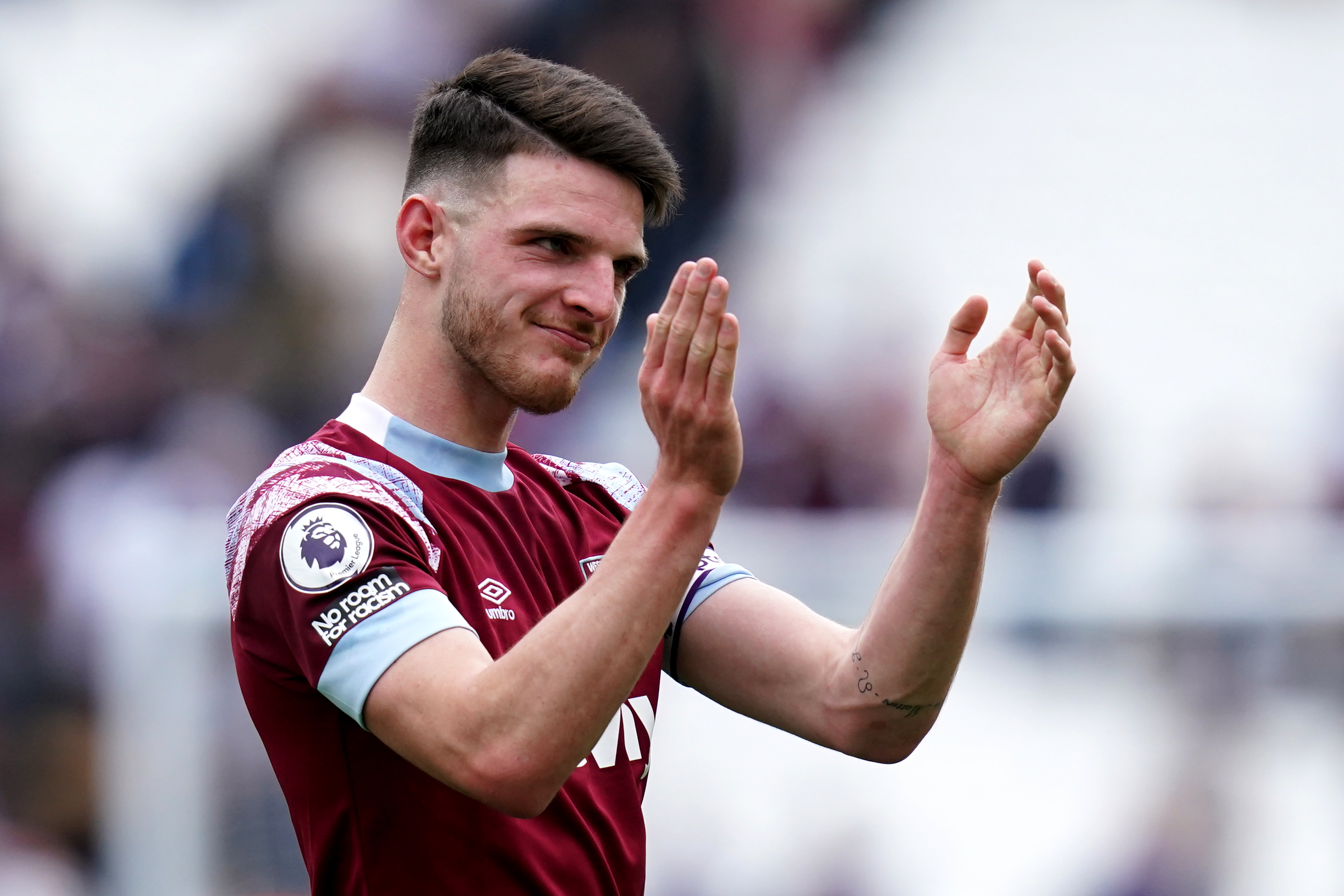 West Ham's Declan Rice is set to depart the London Stadium this summer