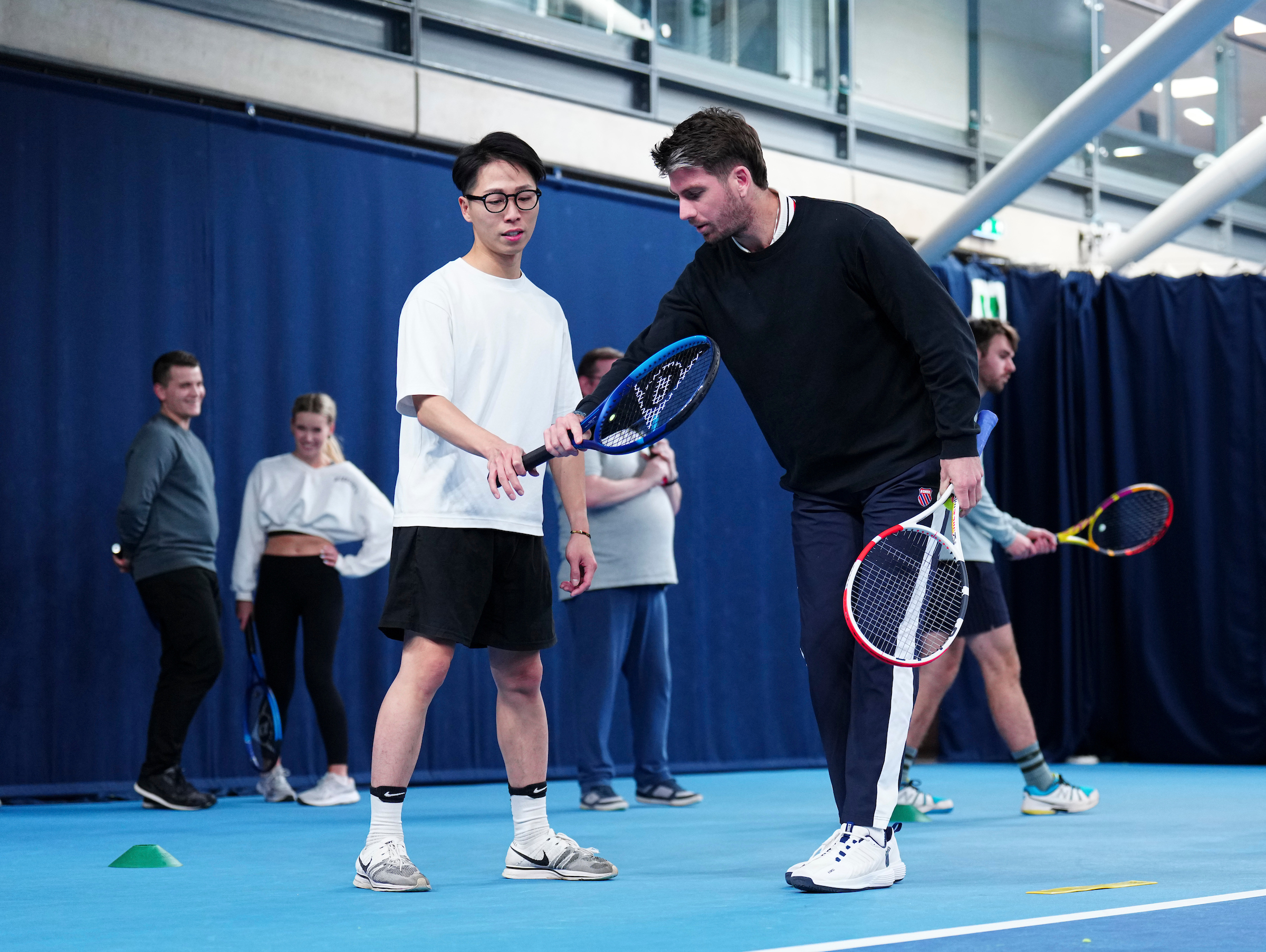 Cameron Norrie at a Lexus Tennis Masterclass at the National Tennis Centre