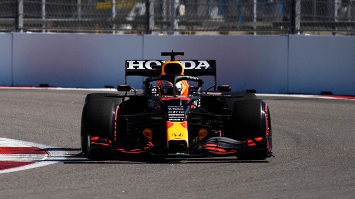 Red Bull's Max Verstappen will start Sunday's race in Sochi from the back of the grid